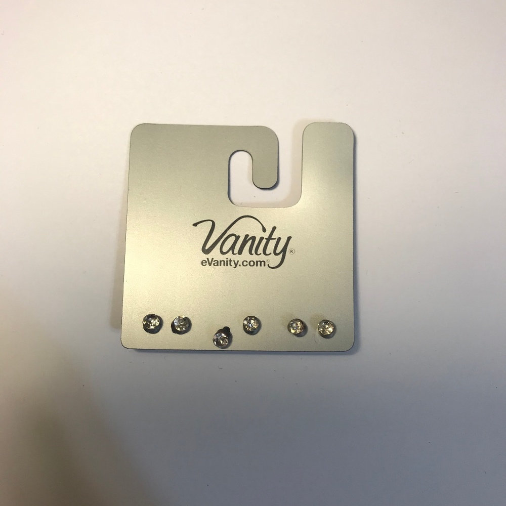 Silver Stud Earrings by Vanity